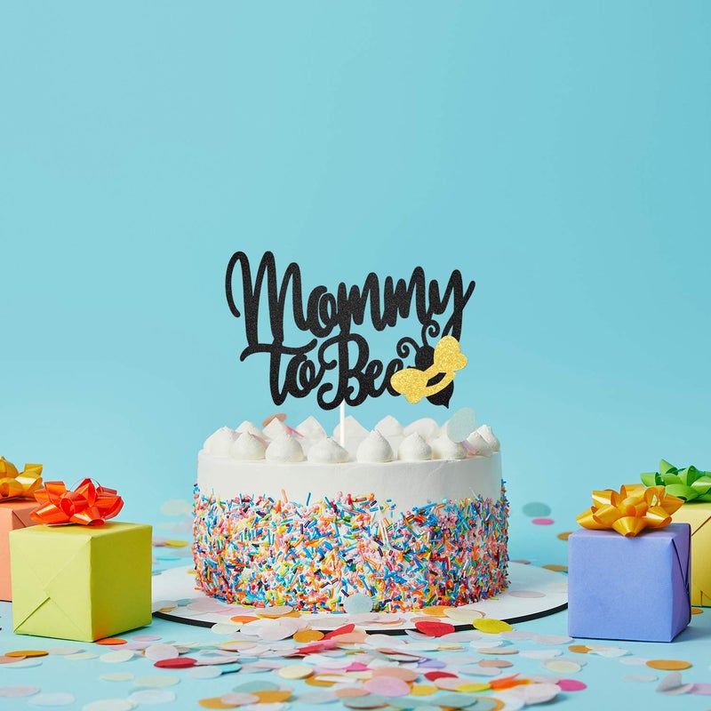 LILIPARTY Mommy to bee Cake Topper Garden Theme Cake Decor for Pregnancy Announcement Gender Reveal Party New Baby Shower Baby Announcement Party Decoration Supplies - Image 4